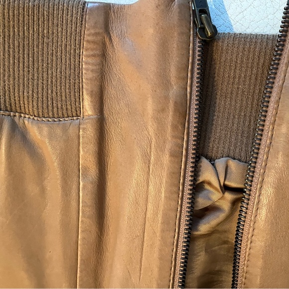 Hugo boss leather jacket light brown - Picture 6 of 11